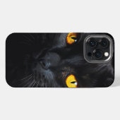 黒猫の顔 iPhoneケース (裏面横)
