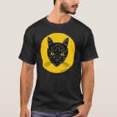 黒猫の顔 Tシャツ (正面)