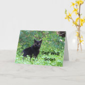 黒猫の願いが叶うカード カード (黄色い花)