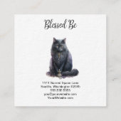 黒猫の魔女のおなじみ スクエア名刺 (裏面)