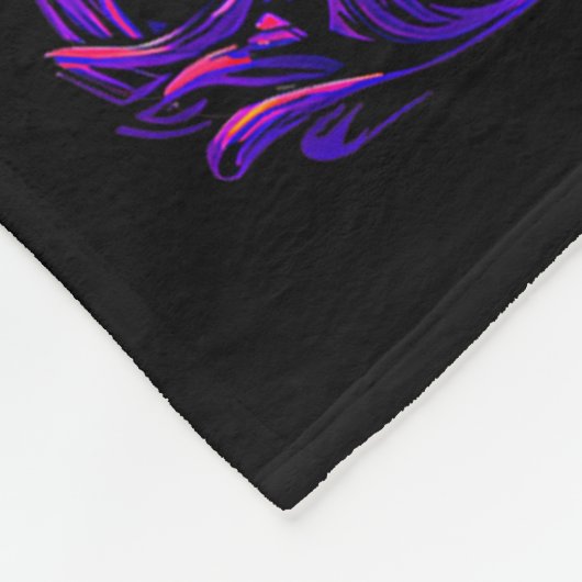 黒猫の魔女ハットカボチャ面白いハロウィーンの男性を見る フリースブランケット (角)