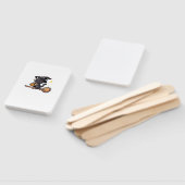 黒猫の魔女ハロウィーンの衣装ほうき棒少年 ハンドファン (組立なし)