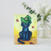 黒猫の魔女帽 ポストカード (スタンド正面)