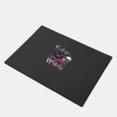 黒猫の魔女気分クラシックTシャツ ドアマット (アングル)