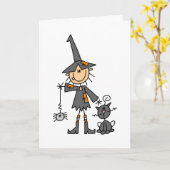 黒猫の魔女 カード (黄色い花)