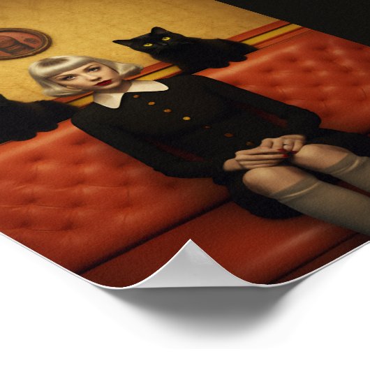 黒猫の魔女 ポスター (角)