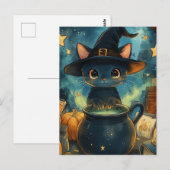 黒猫の魔女 ポストカード (正面/裏面)