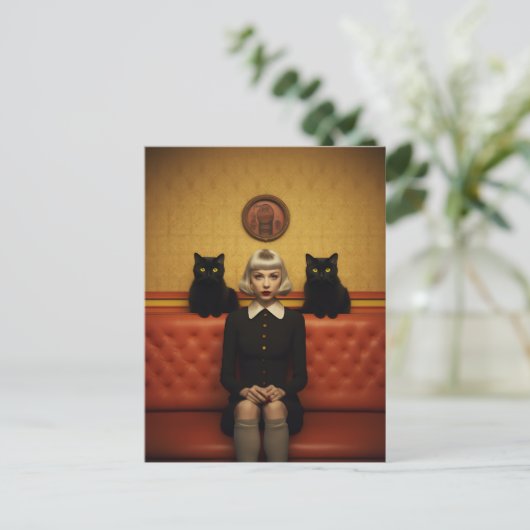 黒猫の魔女 ポストカード (スタンド正面)