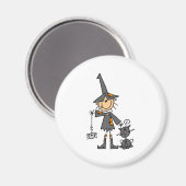 黒猫の魔女 マグネット (正面/裏面)