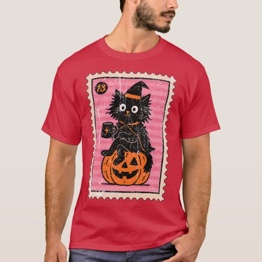 黒猫の魔女 Tシャツ (正面)