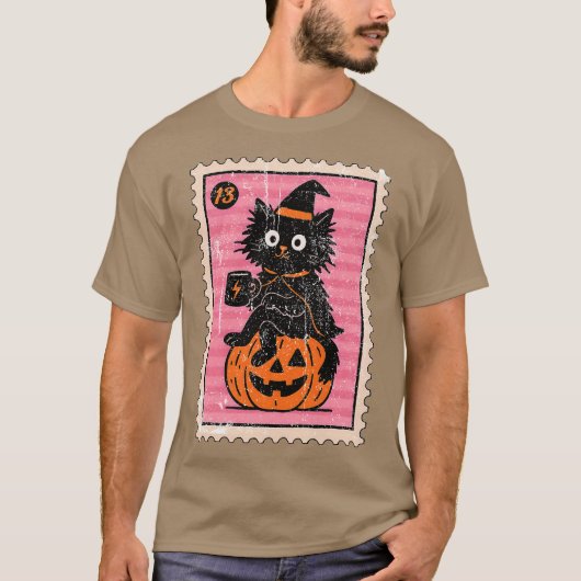 黒猫の魔女 Tシャツ (正面)