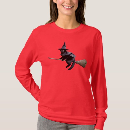 黒猫の魔女 Tシャツ (正面)