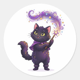 黒猫の魔法使い ハロウィン ラウンドシール