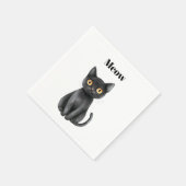 黒猫の鳴き声   スタンダードカクテルナプキン (角)