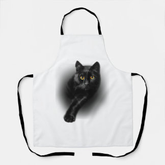 黒猫の黄色い目 エプロン