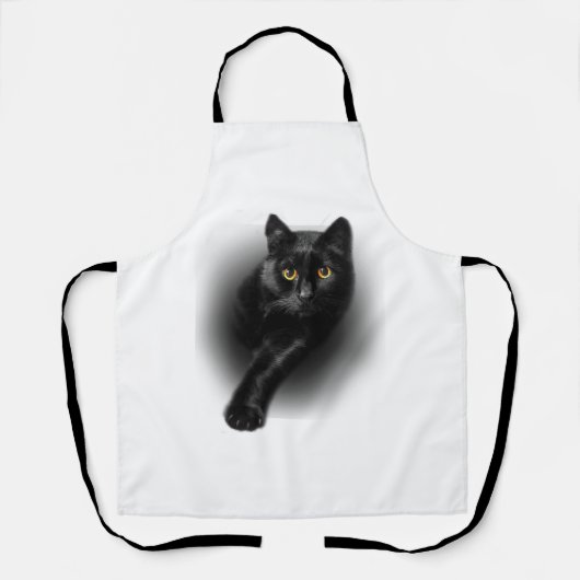 黒猫の黄色い目 エプロン (正面)