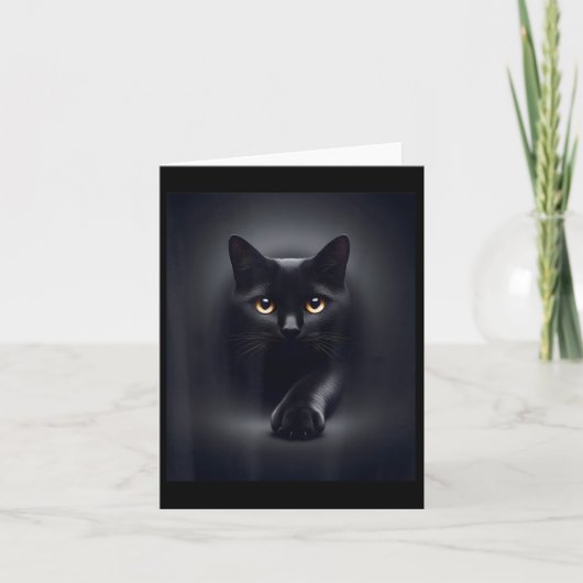 黒猫の黄色い目 カード (正面)
