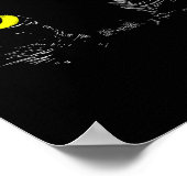 黒猫の黄色い目 子猫の顔 ハロウィン ポスター (角)