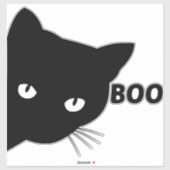 黒猫のbooハロウィンのプレゼント ネコ シール (シート)