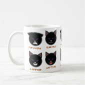 黒猫のPunnyハロウィンのマグ コーヒーマグカップ (左)