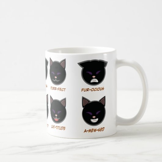 黒猫のPunnyハロウィンのマグ コーヒーマグカップ (右)