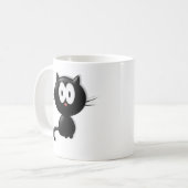 黒猫のScardy猫のハロウィンのギフト コーヒーマグカップ (正面左)