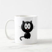 黒猫のScardy猫のハロウィンのギフト コーヒーマグカップ (左)
