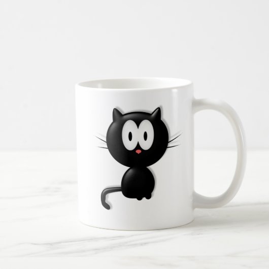 黒猫のScardy猫のハロウィンのギフト コーヒーマグカップ (右)