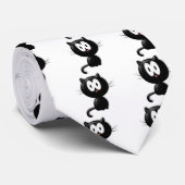 黒猫のScardy猫のハロウィンのギフト ネクタイ (ロール)