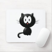 黒猫のScardy猫のハロウィンのギフト マウスパッド (マウス)