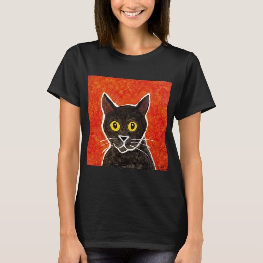 黒猫のTシャツ Tシャツ (正面)