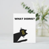 黒猫はがき ポストカード (スタンド正面)