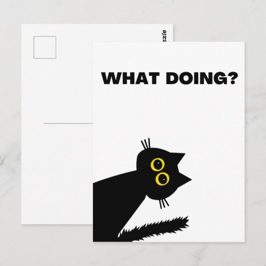 黒猫はがき ポストカード (正面/裏面)