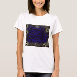 黒猫はクールです Tシャツ