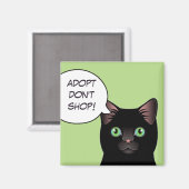 黒猫はシェルターマグネットを買わない マグネット (正面/裏面)