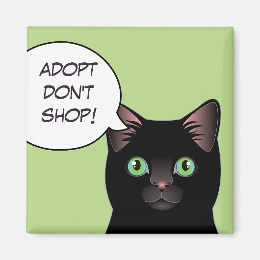 黒猫はシェルターマグネットを買わない マグネット (正面)