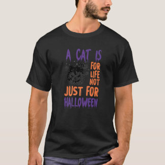 黒猫はハロウィーンだけでなく猫の命 Tシャツ