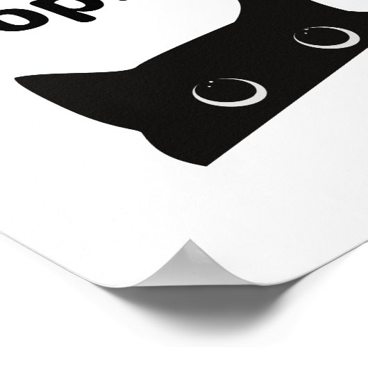 黒猫はレトロな格好をしている ポスター (角)