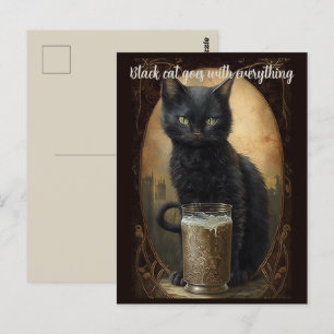 黒猫は何でも上手パーソナライズされただ ポストカード