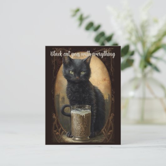 黒猫は何でも上手パーソナライズされただ ポストカード (スタンド正面)