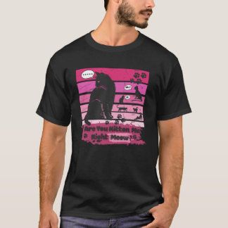 黒猫は右ニャーと引っ掛かってくれてる Tシャツ