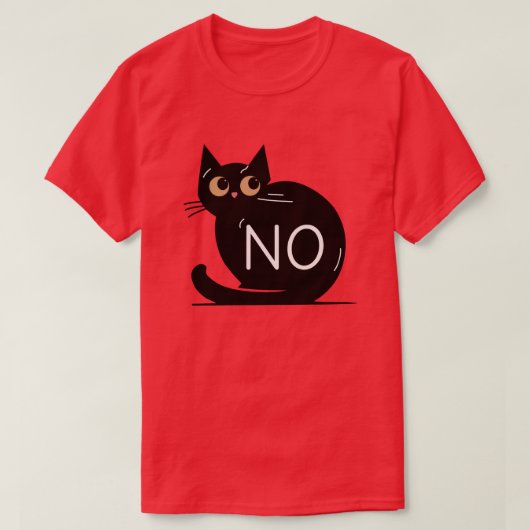 黒猫は断る Tシャツ (デザイン正面)