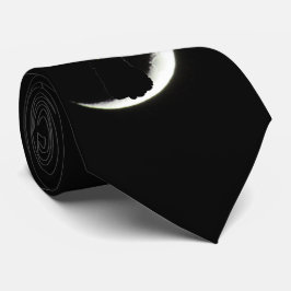 黒猫は月および背部に愛します ネクタイ