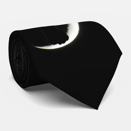 黒猫は月および背部に愛します ネクタイ (ロール)