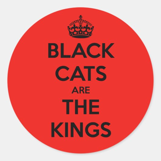 黒猫は王様 ラウンドシール (正面)