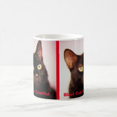 黒猫は美しいコーヒー・マグ(版2)です コーヒーマグカップ (中央)