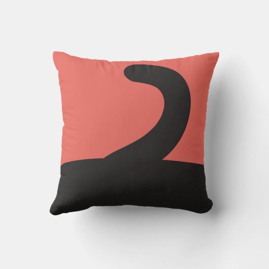 黒猫ひげ尾 クッション (裏面)