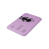 黒猫ぶら下がった漫画のおもしろい文字 バスマット (アングル)