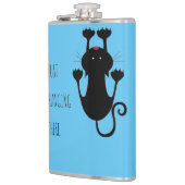 黒猫ぶら下がった漫画のおもしろい文字 フラスク (左)