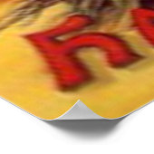 黒猫ほうき魔女の帽子フルムーン ポスター (角)